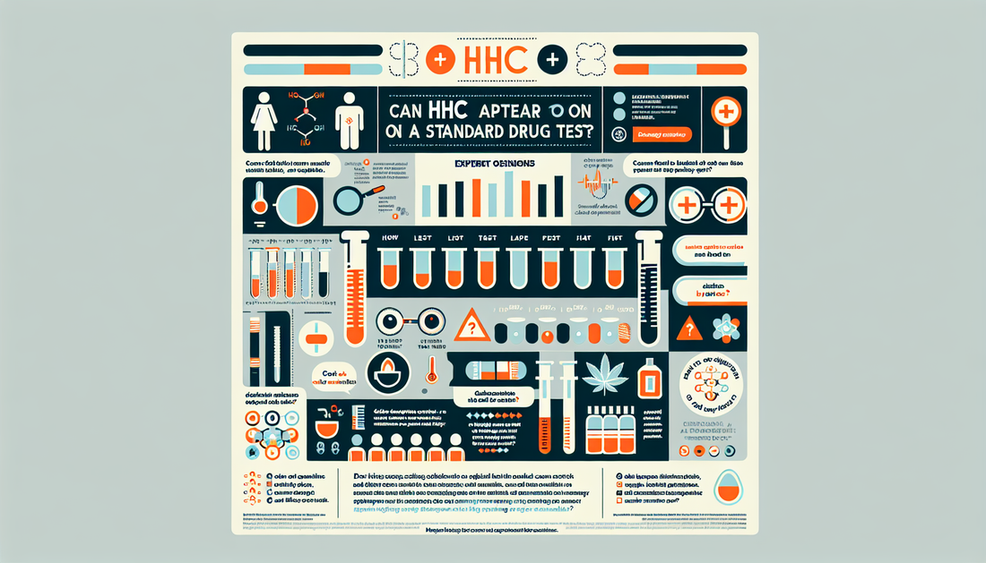 "Infografic despre HHC și testele de droguri, cu detalii despre E-Euphoria Vape Romania și produsele alternative HHC, HHC-O, HHC-P, HHC-PO, THC-P, THC-JD, CBND, CB9."