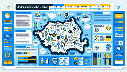 "Infografic despre statusul legal al produselor alternative cannabinoide E-Euphoria Vape Romania: HHC, HHC-O, HHC-P, HHC-PO, THC-P, THC-JD, CBND, CB9."